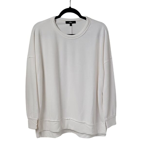 Lulus White Crewneck Pullover Sweatshirt Womens Size Small NWT - Picture 1 of 11
